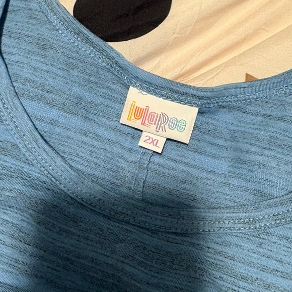 LuLaRoe Blue Heather Midi Dress - Picture 3 of 5